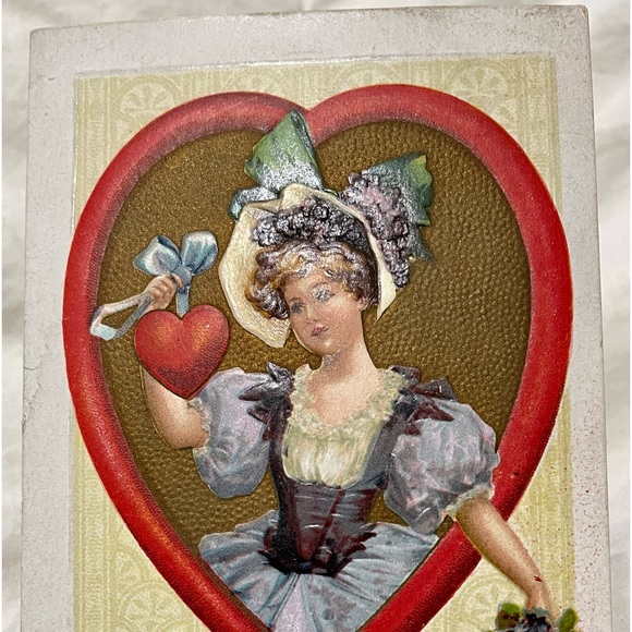 Vintage Valentine’s Day postcard card. Made in England Valentine Paper Ephemera - Picture 6 of 12